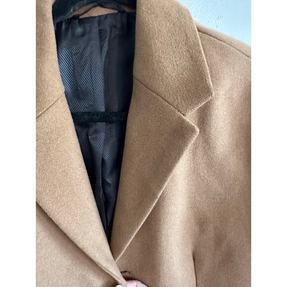 NWT Slate & Stone Men's Brown Camel Wool Blend Topcoat Size Large - Picture 12 of 13